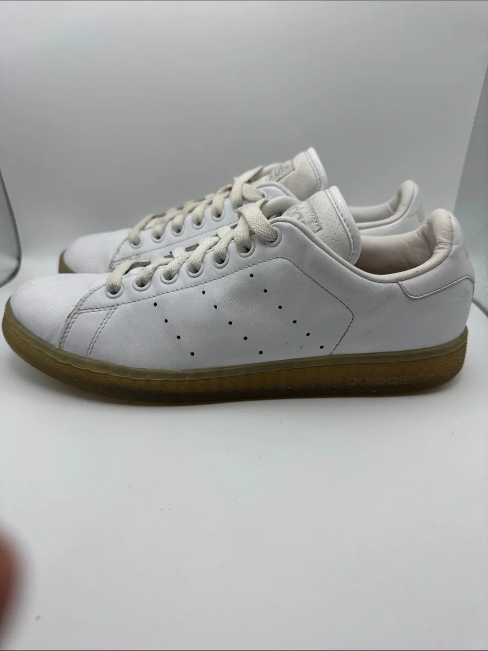VINTAGE 2007 ADIDAS STAN SMITH WHITE TOE SNEAKERS MEN'S SIZE US 9